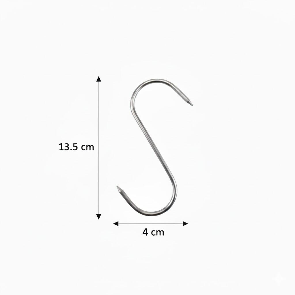 Set 5 carlige pentru sunca, inox, Perfect Home