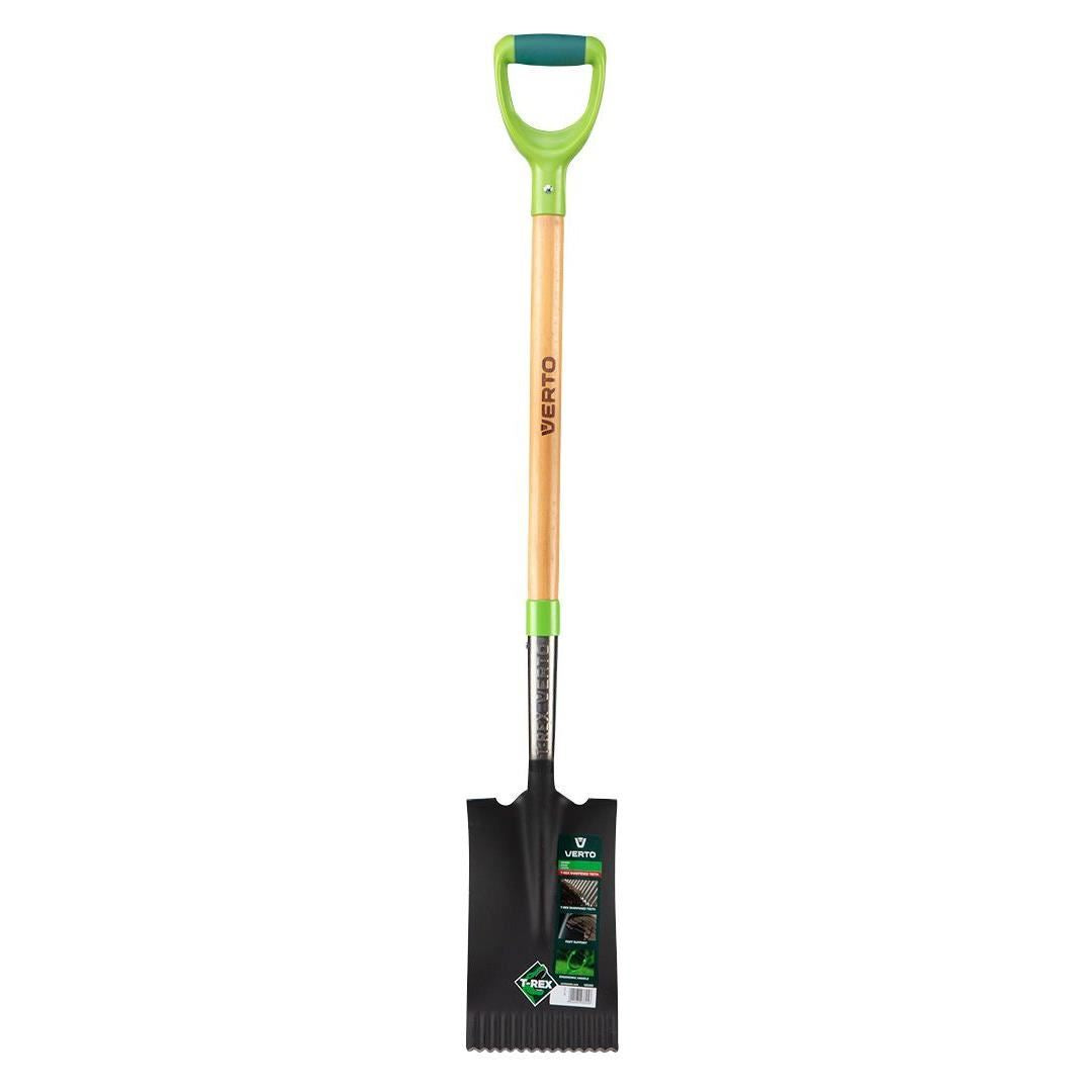 Harlet, cazma, drept, cu coada lemn, zimtat, 17.5x28 cm, 115 cm, Verto