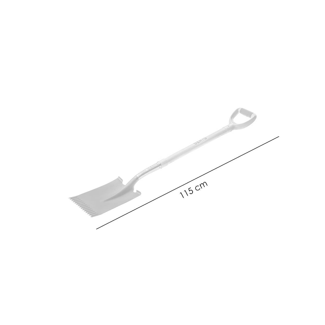 Harlet, cazma, drept, cu coada lemn, zimtat, 17.5x28 cm, 115 cm, Verto