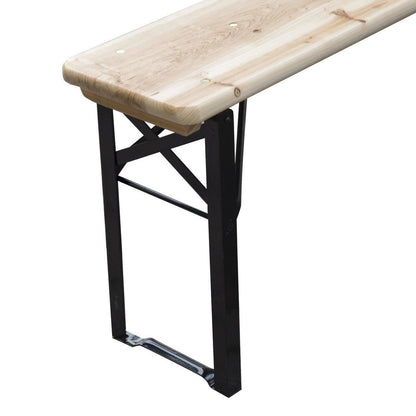 Set mobilier gradina/terasa, pliabil, 1 masa, 2 banci, 200 cm, Dortmund