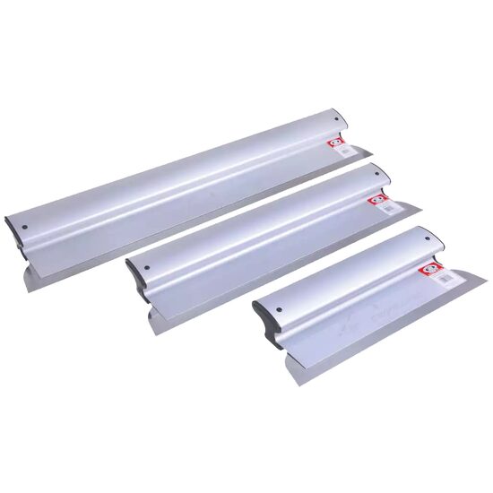 Set 3 gletiere profesionale, aluminiu, lama inox, 40, 60, 80 cm, Ergoplane