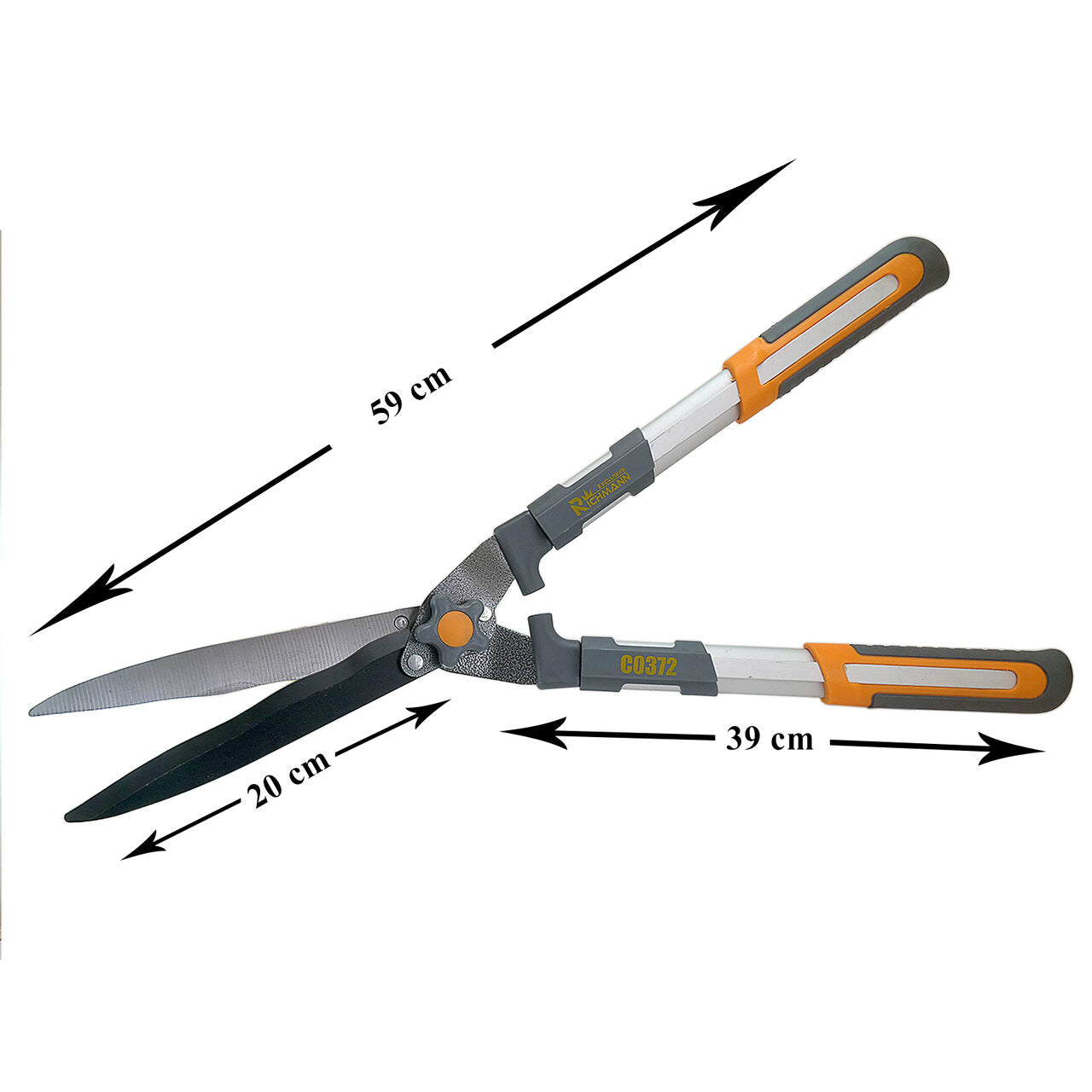 Foarfeca gard viu, arbusti, lama teflonata, otel japonez SK 5, 59 cm, maner aluminiu, Richmann Exclusive