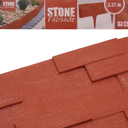 Palisada/bordura pentru gradina, plastic flexibil, set 3 buc, 79x9.5/20 cm, 2.37 m