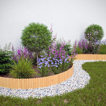 Gard de gradina decorativ din lemn, natur, 200x20 cm