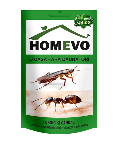 HOMEVO FURNICI SI GANDACI 50G - Pulbere BIO cu Diatomita si Zeolit - Actiune Mecanica, Fara Substante Chimice
