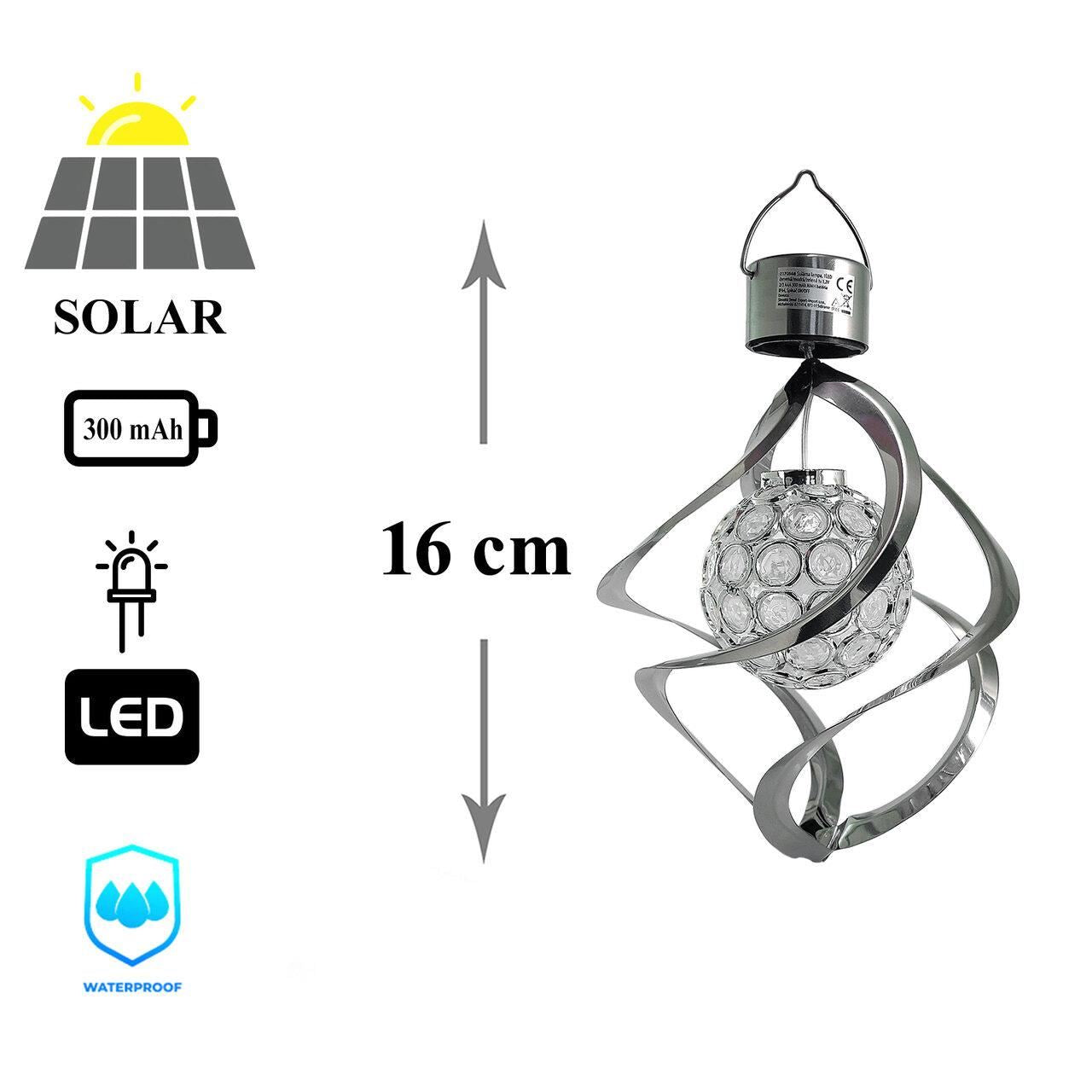Lampa solara pentru gradina, 1 LED multicolor, 16 cm, Acamar