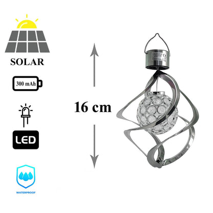 Lampa solara pentru gradina, 1 LED multicolor, 16 cm, Acamar
