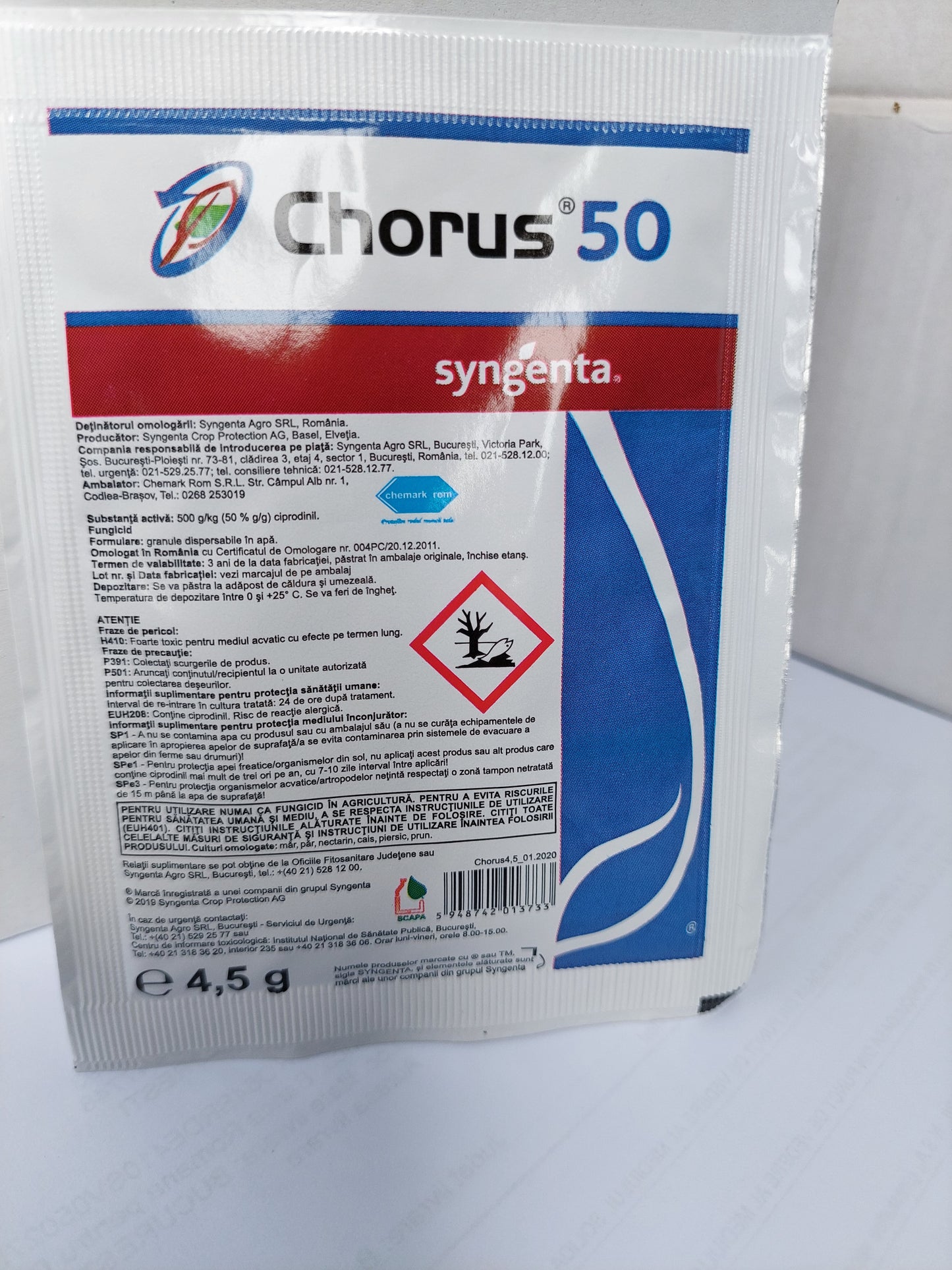 Fungicid CHORUS 50 WG , Syngenta, Sistemic