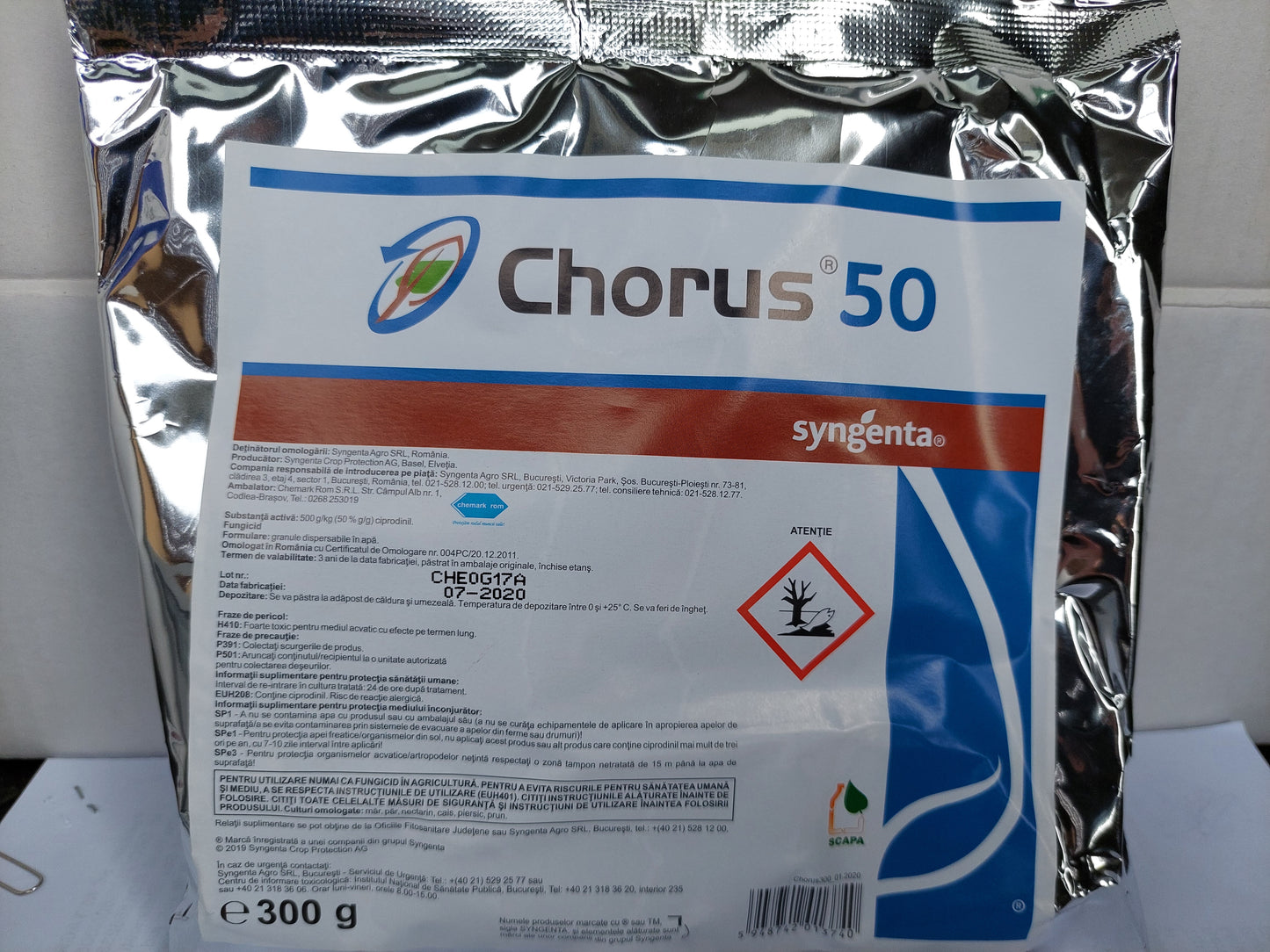 Fungicid CHORUS 50 WG , Syngenta, Sistemic