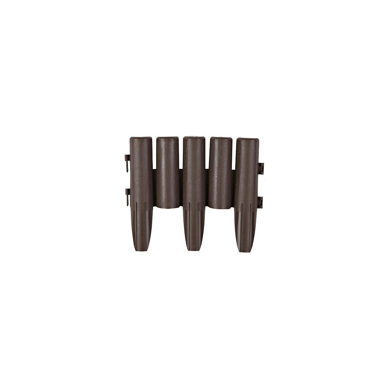 Palisada/bordura pentru gradina, maro, set 8 buc, 27x24 cm, 2.16 m