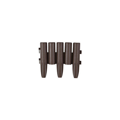 Palisada/bordura pentru gradina, maro, set 8 buc, 27x24 cm, 2.16 m