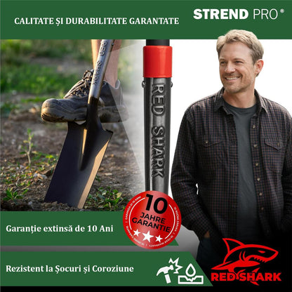 Harlet, cazma, ingust, cu varf zimtat, coada fibra de sticla, 12x40x128 cm, Strend Pro Premium RedShark