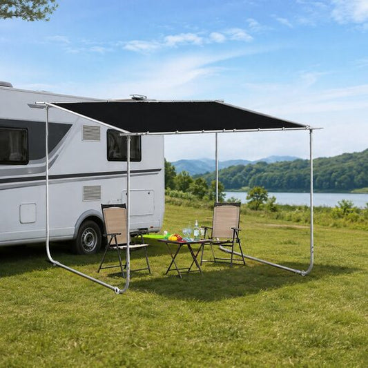 Pavilion pentru gradina/terasa, cu roti, cadru metalic, pliabil, negru, 3.02x3.02x2.5 m