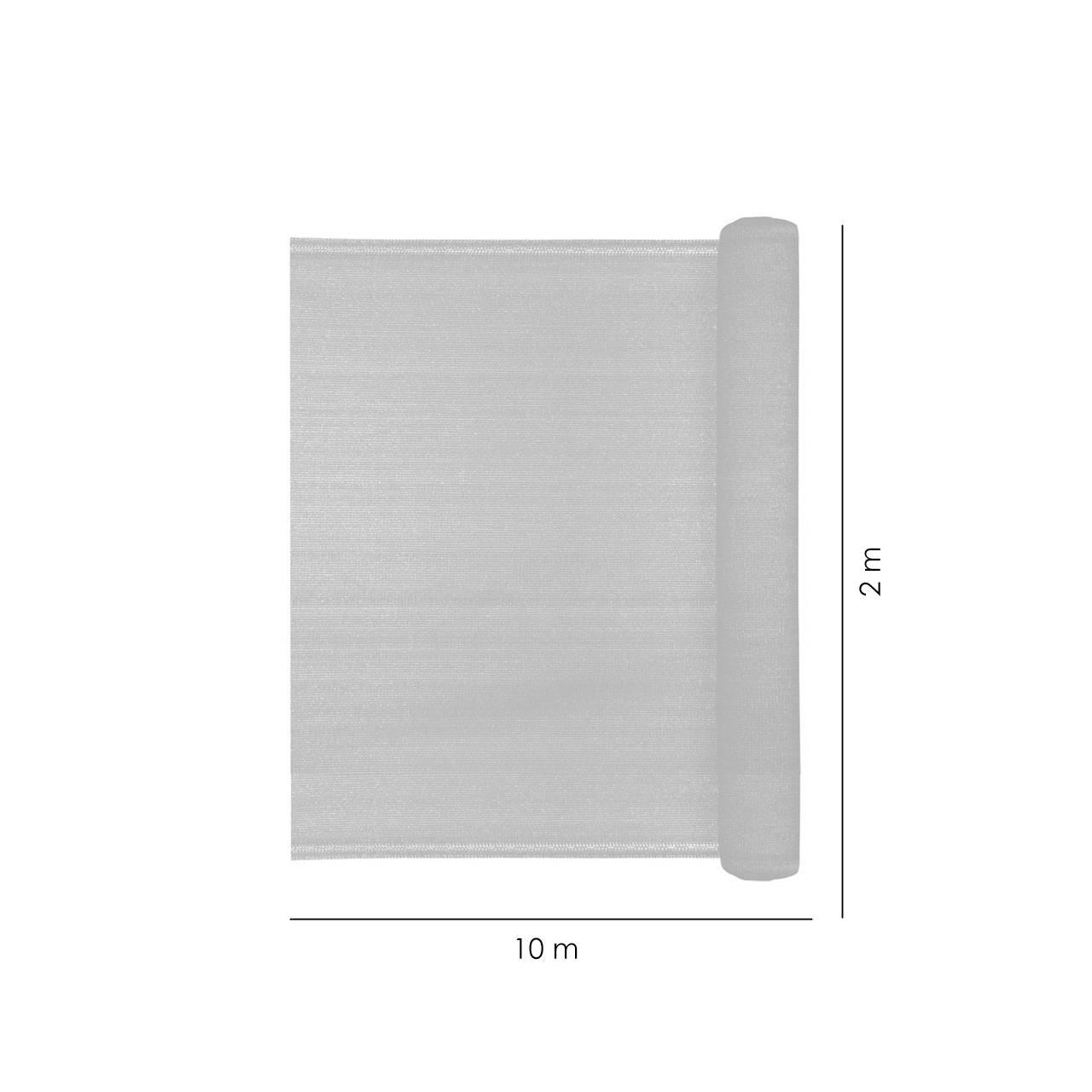 Plasa de umbrire, HDPE, 80 g/mp, grad de umbrire 80%, verde, 10x2 m