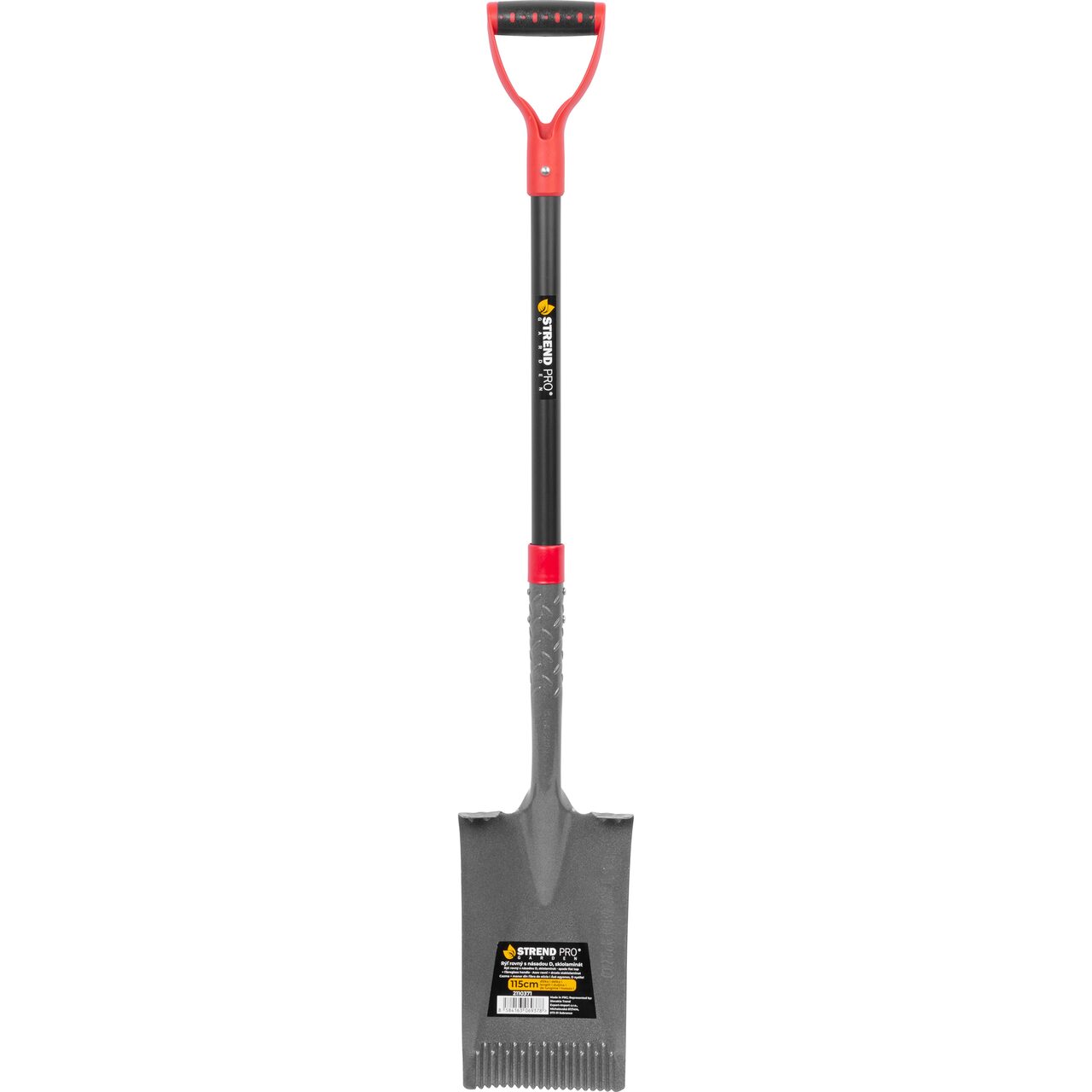 Harlet, cazma, drept, cu margini zimtate, maner fibra sticla, 115 cm, Strend Pro