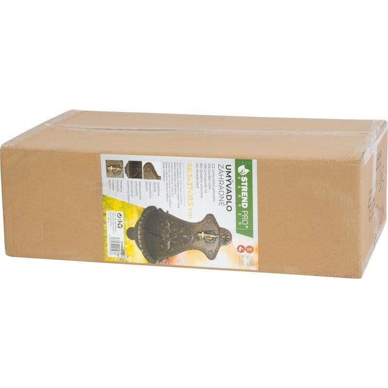Chiuveta de gradina 37x18.5x66.5 cm, aluminiu, efect cupru, Strend Pro