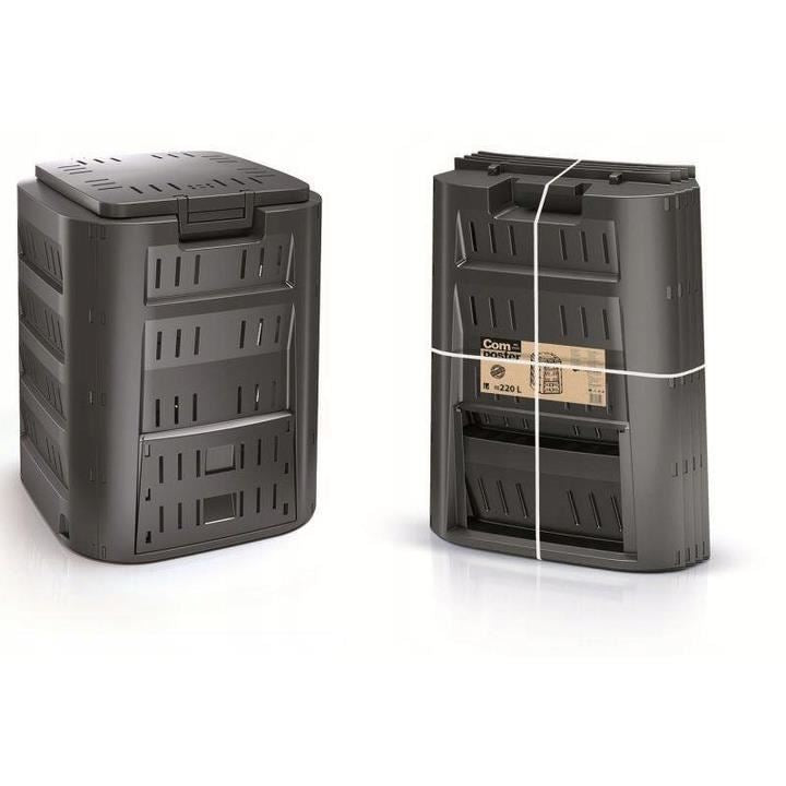 Compostor de gradina, 220 L, negru, rezistent la inghet, Compogreen