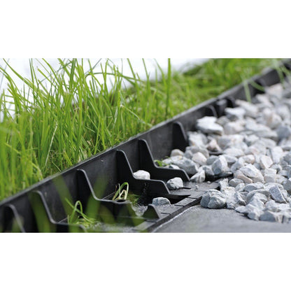 Bordura pentru gazon, plastic, 28 cuie tip harpon, 8 m