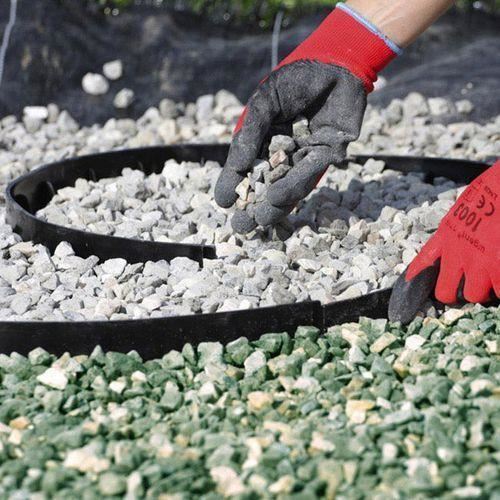 Bordura pentru gazon, plastic, 28 cuie tip harpon, 8 m