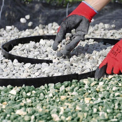 Bordura pentru gazon, plastic, 28 cuie tip harpon, 8 m