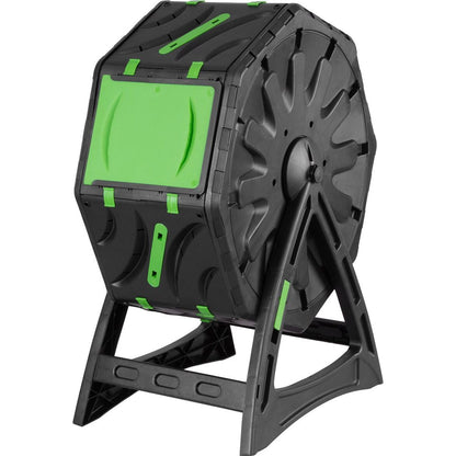 Compostor rotativ/tambur de gradina, Strend Pro, 70 L, negru, 55.5x36x72 cm
