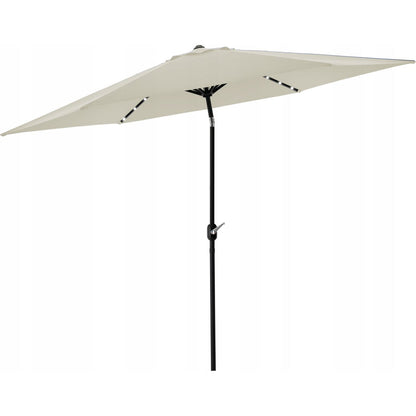 Umbrela gradina/terasa cu inclinatie, LED, manivela, Chomik, bej, 300 cm