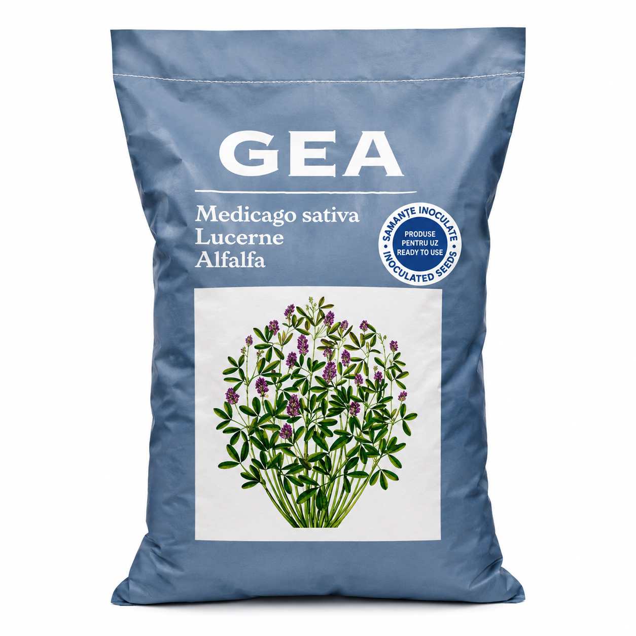 Lucerna Gea SuperMix Drajată - Samanta Tratata cu Rhizobium - Regenerare Rapida, Rezistenta Seceta si Frig - Medicago Sativa