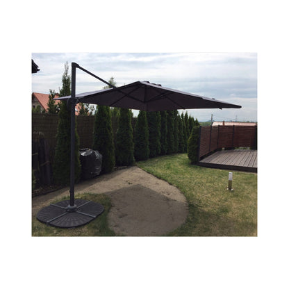 Umbrela gradina/terasa, cu articulatie, gri, 250x250 cm, Roma