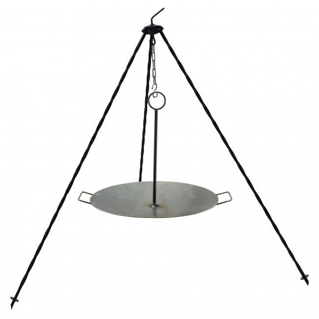 Disc pentru gratar, metalic, cu picioare si agatator, 60x32 cm, Perfect Home