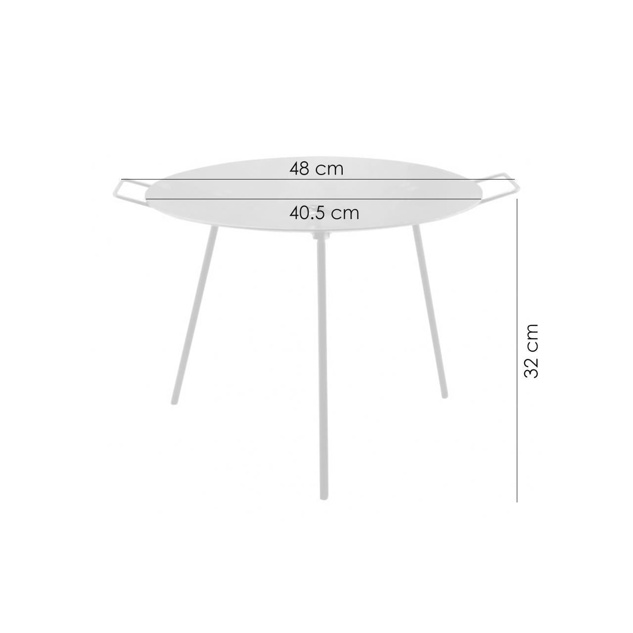 Disc pentru gratar, metalic, cu picioare si agatator, 40.5x32 cm, Perfect Home
