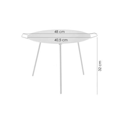 Disc pentru gratar, metalic, cu picioare si agatator, 40.5x32 cm, Perfect Home