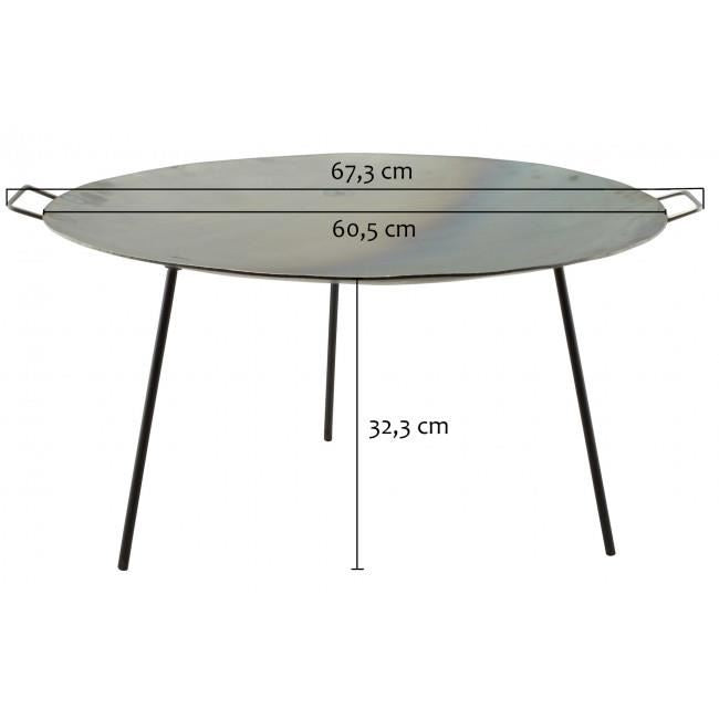 Disc pentru gratar, metalic, cu picioare, 60.5x32.3 cm, Perfect Home