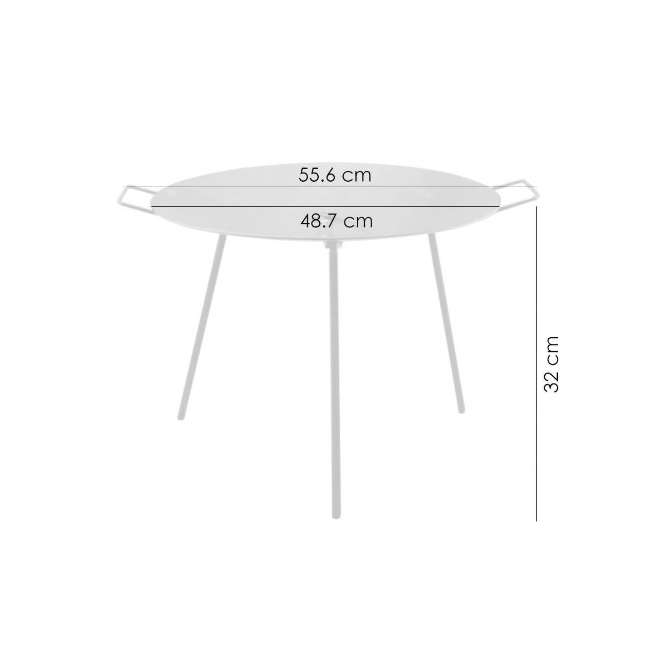 Disc pentru gratar, metalic, cu picioare si agatator, 48.7x32 cm, Perfect Home
