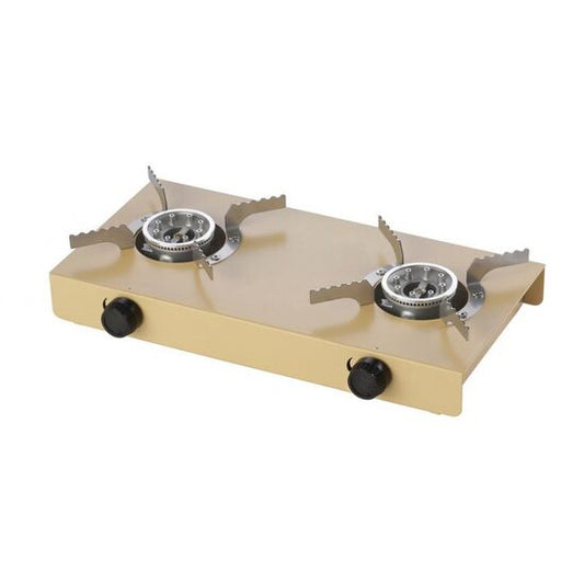 Aragaz smart camping, portabil, 2 arzatoare, 3 kW, pentru doza de gaz de 5/10 kg, Meva
