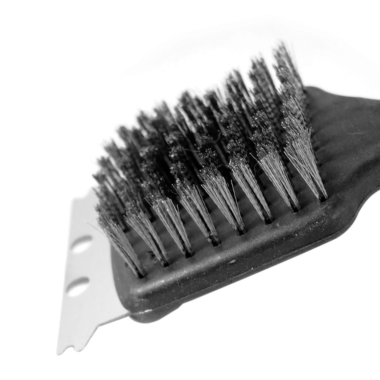Perie pentru curatat gratar, grill, otel, maner plastic, 7x45 cm