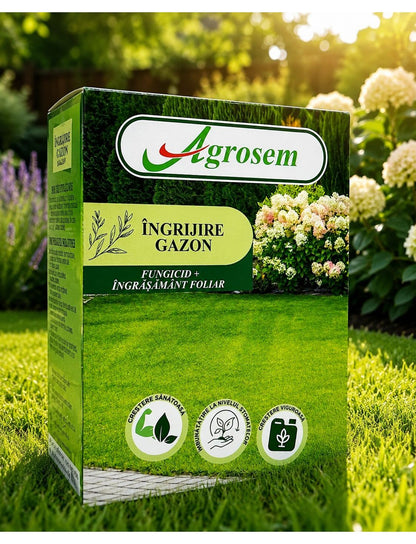 Pachet Ingrijire Gazon - Fungicid + Ingrasamant Foliar, Azuba + Nutriplant + Silwet Top - Pentru 10 Litri Apa