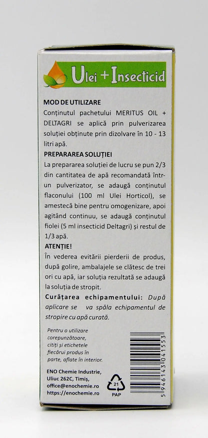 Pachet ULEI HORTICOL + INSECTICID - Tratament de Iarna - 13 L apa
