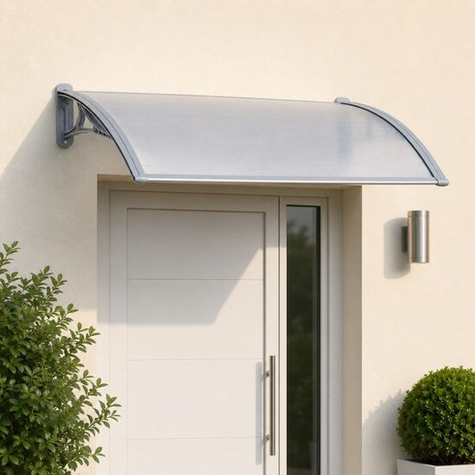 Copertina marchiza, PVC si aluminiu, gri, 140x70x21 cm