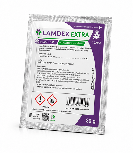 Lamdex Extra - Insecticid Piretroid de Contact si Ingestie - Grau, Orz, Rapita, Porumb, Floarea Soarelui, Adama