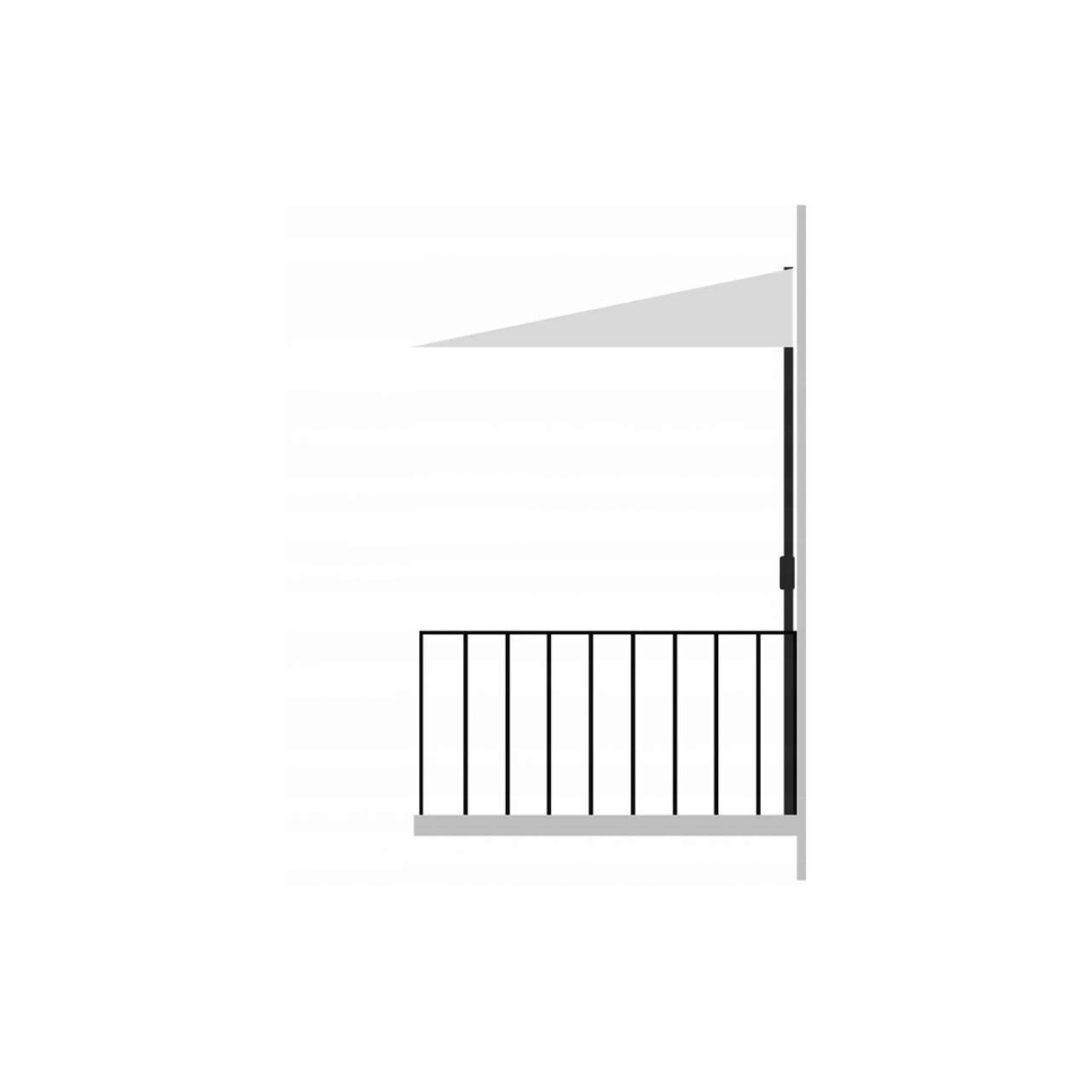 Umbrela balcon/terasa, semirotunda, verde, 270 cm