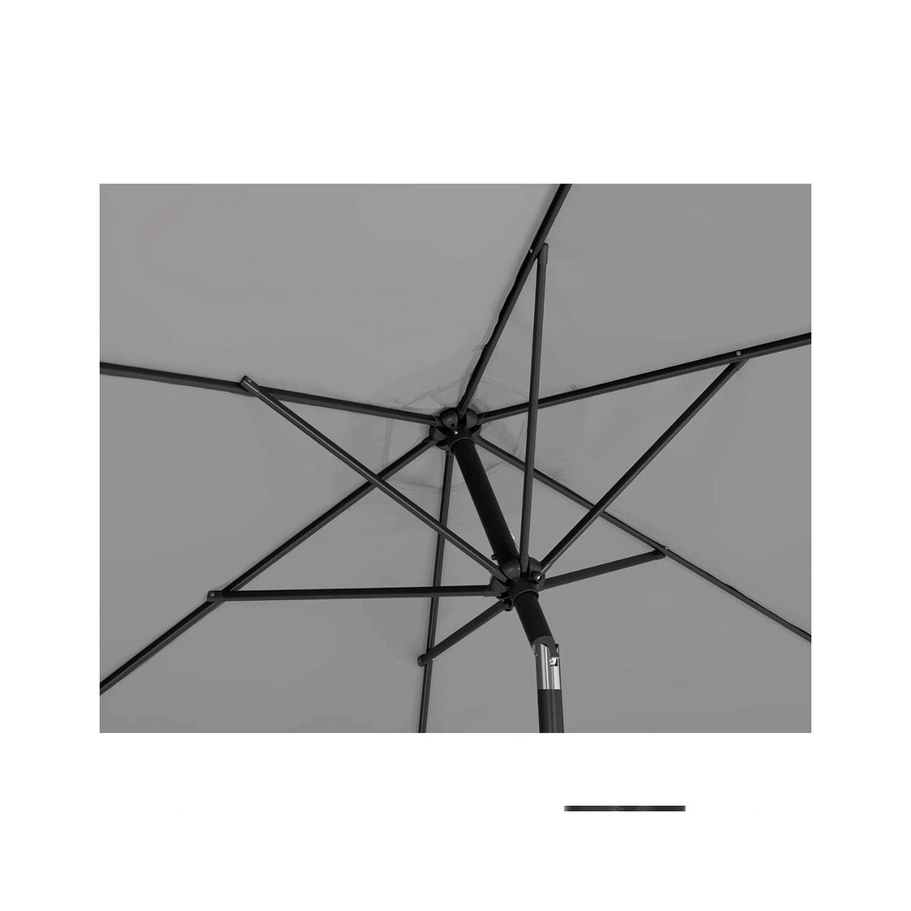 Umbrela gradina/terasa, cu inclinatie, gri, 300 cm