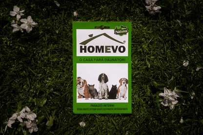 HOMEVO PARAZITI INTERNI 50G  - Supliment Natural cu Diatomite Alimentara - Caini, Pisici, Iepuri, Rozatoare