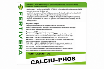 Ingrasamant Foliar Fertivera Calciu-Phos - CaO + P2O5 - Fructe si Legume - Combatere Bitter-Pit