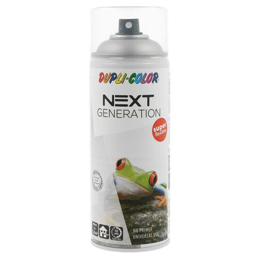Vopsea spray decorativa DUPLI-COLOR Next, RAL 9006 argintiu satin-mat, 400ml