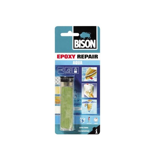 Chit epoxidic bicomponent rezistent la apa BISON Epoxy Aqua, 56g