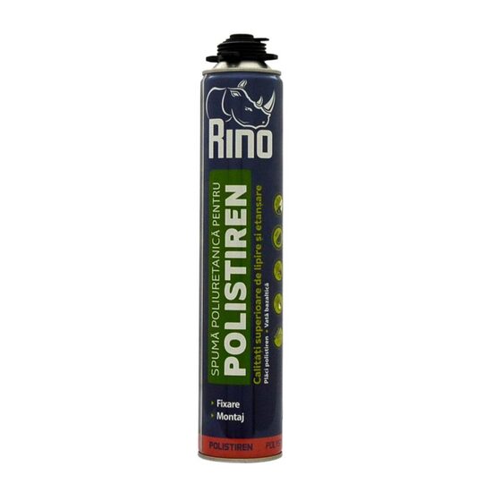 Spuma poliuretanica adeziva pentru polistiren, 750 ml, Rino