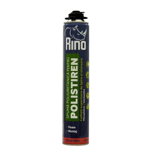 Spuma poliuretanica adeziva pentru polistiren, 750 ml, Rino