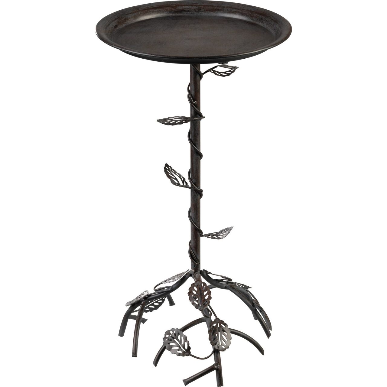 Decoratiune gradina, MagicHome, hranitor pentru pasari cu suport, metalic, 27x56 cm