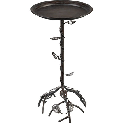 Decoratiune gradina, MagicHome, hranitor pentru pasari cu suport, metalic, 27x56 cm