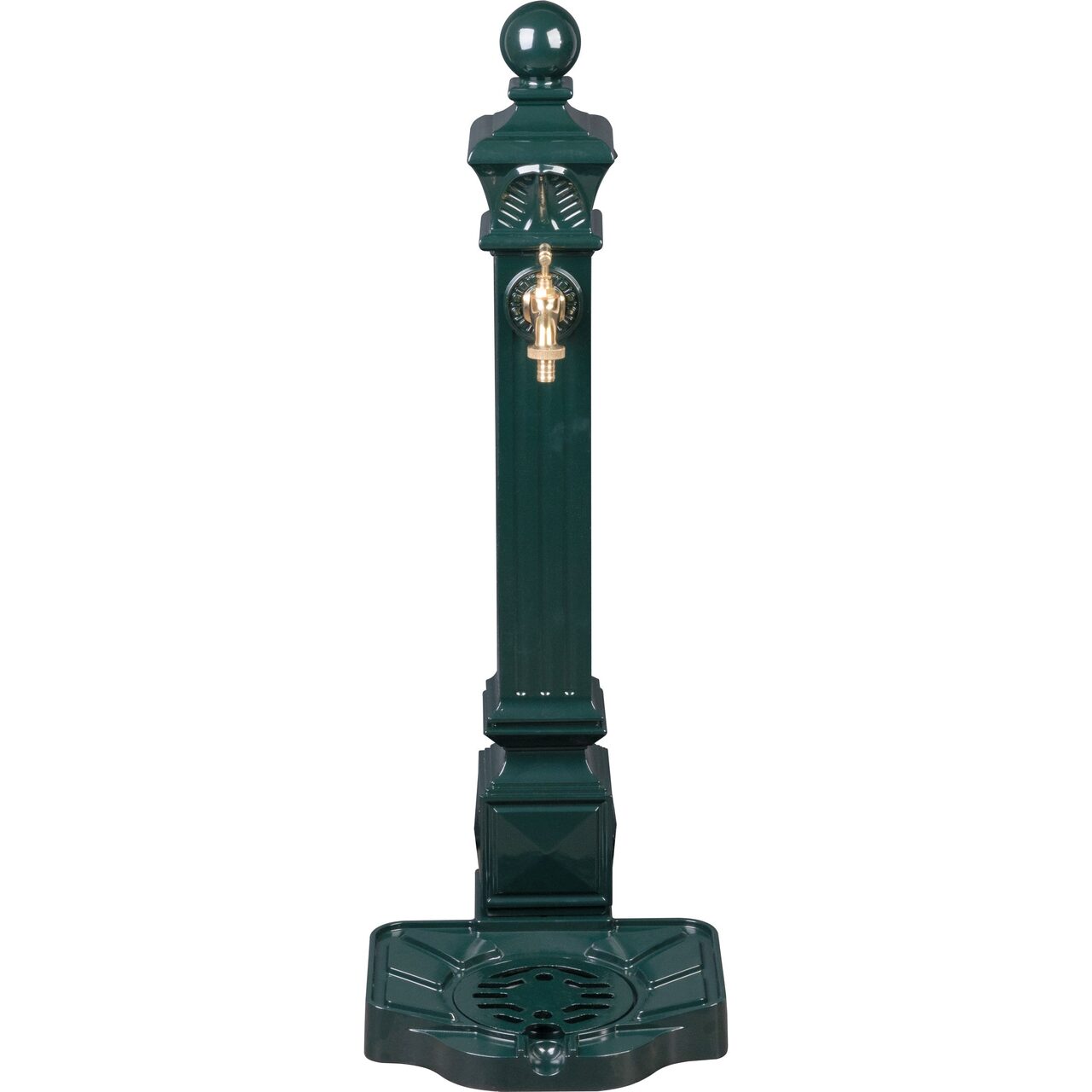 Masca robinet de gradina, verde, aluminiu, 33x29x82 cm, Strend Pro